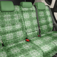 Green Hawaiian Quilt Back Car Seat Cover Hawaii Pineapple Monstera Palaka Motifs - Polynesian Pride