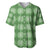 Green Hawaiian Quilt Baseball Jersey Hawaii Pineapple Monstera Palaka Motifs - Polynesian Pride