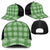 Green Hawaiian Quilt Baseball Net Cap Hawaii Pineapple Monstera Palaka Motifs - Polynesian Pride