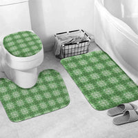 Green Hawaiian Quilt Bathroom Set Hawaii Pineapple Monstera Palaka Motifs - Polynesian Pride