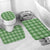 Green Hawaiian Quilt Bathroom Set Hawaii Pineapple Monstera Palaka Motifs - Polynesian Pride
