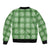 Green Hawaiian Quilt Bomber Jacket Hawaii Pineapple Monstera Palaka Motifs - Polynesian Pride