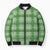 Green Hawaiian Quilt Bomber Puffer Jacket Hawaii Pineapple Monstera Palaka Motifs - Polynesian Pride