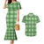 Green Hawaiian Quilt Couples Matching Mermaid Dress and Hawaiian Shirt Hawaii Pineapple Monstera Palaka Motifs - Polynesian Pride