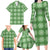Green Hawaiian Quilt Family Matching Long Sleeve Bodycon Dress and Hawaiian Shirt Hawaii Pineapple Monstera Palaka Motifs - Polynesian Pride