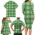 Green Hawaiian Quilt Family Matching Long Sleeve Bodycon Dress and Hawaiian Shirt Hawaii Pineapple Monstera Palaka Motifs - Polynesian Pride