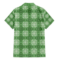 Green Hawaiian Quilt Family Matching Mermaid Dress and Hawaiian Shirt Hawaii Pineapple Monstera Palaka Motifs - Polynesian Pride