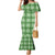 Green Hawaiian Quilt Family Matching Mermaid Dress and Hawaiian Shirt Hawaii Pineapple Monstera Palaka Motifs - Polynesian Pride
