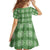 Green Hawaiian Quilt Family Matching Off The Shoulder Long Sleeve Dress and Hawaiian Shirt Hawaii Pineapple Monstera Palaka Motifs - Polynesian Pride