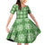 Green Hawaiian Quilt Family Matching Off Shoulder Short Dress and Hawaiian Shirt Hawaii Pineapple Monstera Palaka Motifs - Polynesian Pride