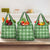 Green Hawaiian Quilt Grocery Bag Hawaii Pineapple Monstera Palaka Motifs - Polynesian Pride