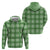 Green Hawaiian Quilt Hoodie Hawaii Pineapple Monstera Palaka Motifs - Polynesian Pride