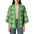 Green Hawaiian Quilt Kimono Hawaii Pineapple Monstera Palaka Motifs - Polynesian Pride
