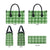 Green Hawaiian Quilt Leather Bag Hawaii Pineapple Monstera Palaka Motifs - Polynesian Pride