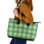 Green Hawaiian Quilt Leather Tote Bag Hawaii Pineapple Monstera Palaka Motifs - Polynesian Pride