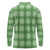 Green Hawaiian Quilt Long Sleeve Polo Shirt Hawaii Pineapple Monstera Palaka Motifs - Polynesian Pride