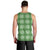 Green Hawaiian Quilt Men Tank Top Hawaii Pineapple Monstera Palaka Motifs - Polynesian Pride