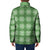 Green Hawaiian Quilt Padded Jacket Hawaii Pineapple Monstera Palaka Motifs - Polynesian Pride