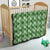 Green Hawaiian Quilt Quilt Hawaii Pineapple Monstera Palaka Motifs - Polynesian Pride