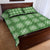 Green Hawaiian Quilt Quilt Bed Set Hawaii Pineapple Monstera Palaka Motifs - Polynesian Pride