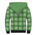 Green Hawaiian Quilt Sherpa Hoodie Hawaii Pineapple Monstera Palaka Motifs - Polynesian Pride