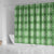 Green Hawaiian Quilt Shower Curtain Hawaii Pineapple Monstera Palaka Motifs - Polynesian Pride