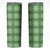 Green Hawaiian Quilt Skinny Tumbler Hawaii Pineapple Monstera Palaka Motifs - Polynesian Pride