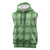 Green Hawaiian Quilt Sleeveless Hoodie Hawaii Pineapple Monstera Palaka Motifs - Polynesian Pride