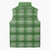 Green Hawaiian Quilt Sleeveless Puffer Jacket Hawaii Pineapple Monstera Palaka Motifs - Polynesian Pride