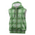 Green Hawaiian Quilt Sleeveless Zip Hoodie Hawaii Pineapple Monstera Palaka Motifs - Polynesian Pride