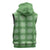 Green Hawaiian Quilt Sleeveless Zip Hoodie Hawaii Pineapple Monstera Palaka Motifs - Polynesian Pride