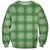 Green Hawaiian Quilt Sweatshirt Hawaii Pineapple Monstera Palaka Motifs - Polynesian Pride