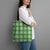 Green Hawaiian Quilt Tote Bag Hawaii Pineapple Monstera Palaka Motifs - Polynesian Pride