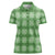 Green Hawaiian Quilt Women Polo Shirt Hawaii Pineapple Monstera Palaka Motifs - Polynesian Pride