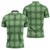 Green Hawaiian Quilt Zipper Polo Shirt Hawaii Pineapple Monstera Palaka Motifs - Polynesian Pride