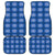 Royal Blue Hawaiian Quilt Car Mats Hawaii Pineapple Monstera Palaka Motifs - Polynesian Pride