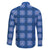 Royal Blue Hawaiian Quilt Family Matching Long Sleeve Bodycon Dress and Hawaiian Shirt Hawaii Pineapple Monstera Palaka Motifs - Polynesian Pride