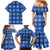 Royal Blue Hawaiian Quilt Family Matching Mermaid Dress and Hawaiian Shirt Hawaii Pineapple Monstera Palaka Motifs - Polynesian Pride