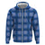 Royal Blue Hawaiian Quilt Hoodie Hawaii Pineapple Monstera Palaka Motifs - Polynesian Pride