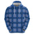 Royal Blue Hawaiian Quilt Hoodie Hawaii Pineapple Monstera Palaka Motifs - Polynesian Pride