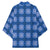 Royal Blue Hawaiian Quilt Kimono Hawaii Pineapple Monstera Palaka Motifs - Polynesian Pride
