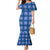 Royal Blue Hawaiian Quilt Mermaid Dress Hawaii Pineapple Monstera Palaka Motifs - Polynesian Pride