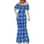 Royal Blue Hawaiian Quilt Mermaid Dress Hawaii Pineapple Monstera Palaka Motifs - Polynesian Pride