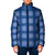 Royal Blue Hawaiian Quilt Padded Jacket Hawaii Pineapple Monstera Palaka Motifs - Polynesian Pride
