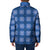 Royal Blue Hawaiian Quilt Padded Jacket Hawaii Pineapple Monstera Palaka Motifs - Polynesian Pride