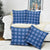Royal Blue Hawaiian Quilt Pillow Cover Hawaii Pineapple Monstera Palaka Motifs - Polynesian Pride