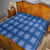 Royal Blue Hawaiian Quilt Quilt Hawaii Pineapple Monstera Palaka Motifs - Polynesian Pride