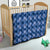 Royal Blue Hawaiian Quilt Quilt Hawaii Pineapple Monstera Palaka Motifs - Polynesian Pride