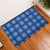 Royal Blue Hawaiian Quilt Rubber Doormat Hawaii Pineapple Monstera Palaka Motifs - Polynesian Pride