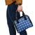 Royal Blue Hawaiian Quilt Shoulder Handbag Hawaii Pineapple Monstera Palaka Motifs - Polynesian Pride